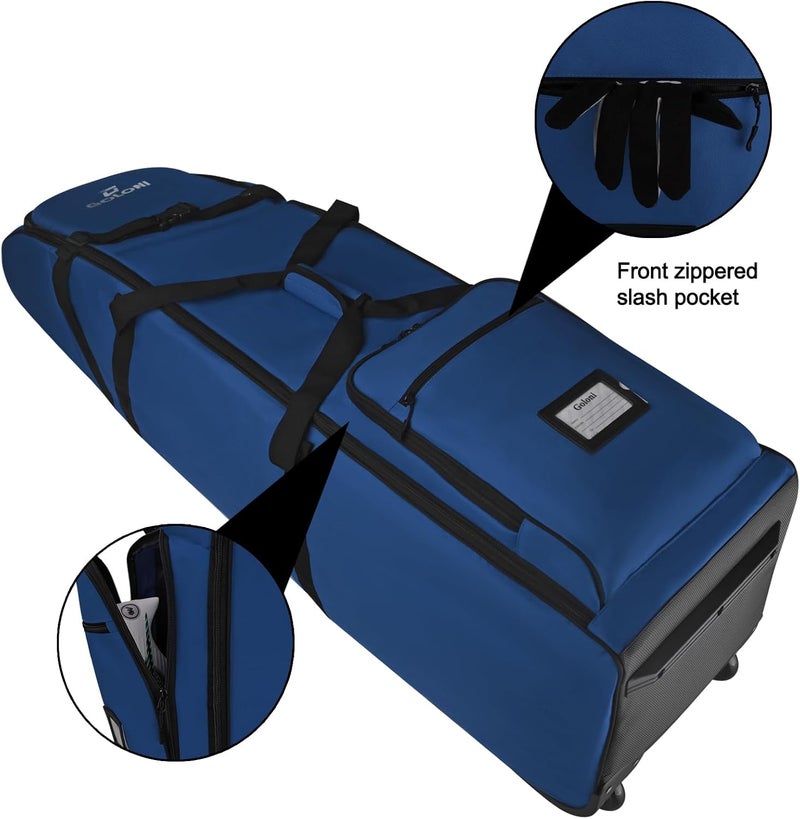 Goloni Golf Travel Bag with Wheels, Golf Travel Case for Airlines, 900D Heavy Duty Oxford Wear-Resistant Soft-Sided - Image 5